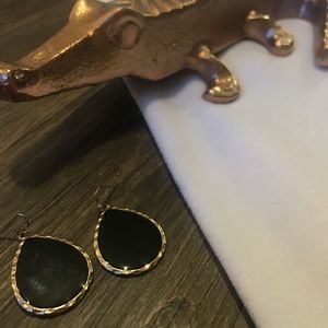 Black Tear Drop Earrings